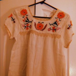Embroidered Floral Blouse